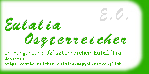 eulalia oszterreicher business card